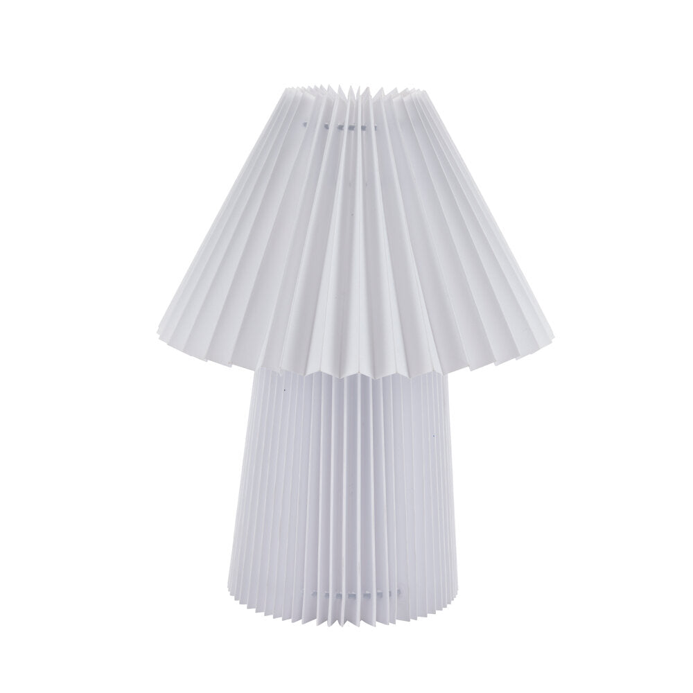 Fold plisseret bordlampe, hvid - H31cm